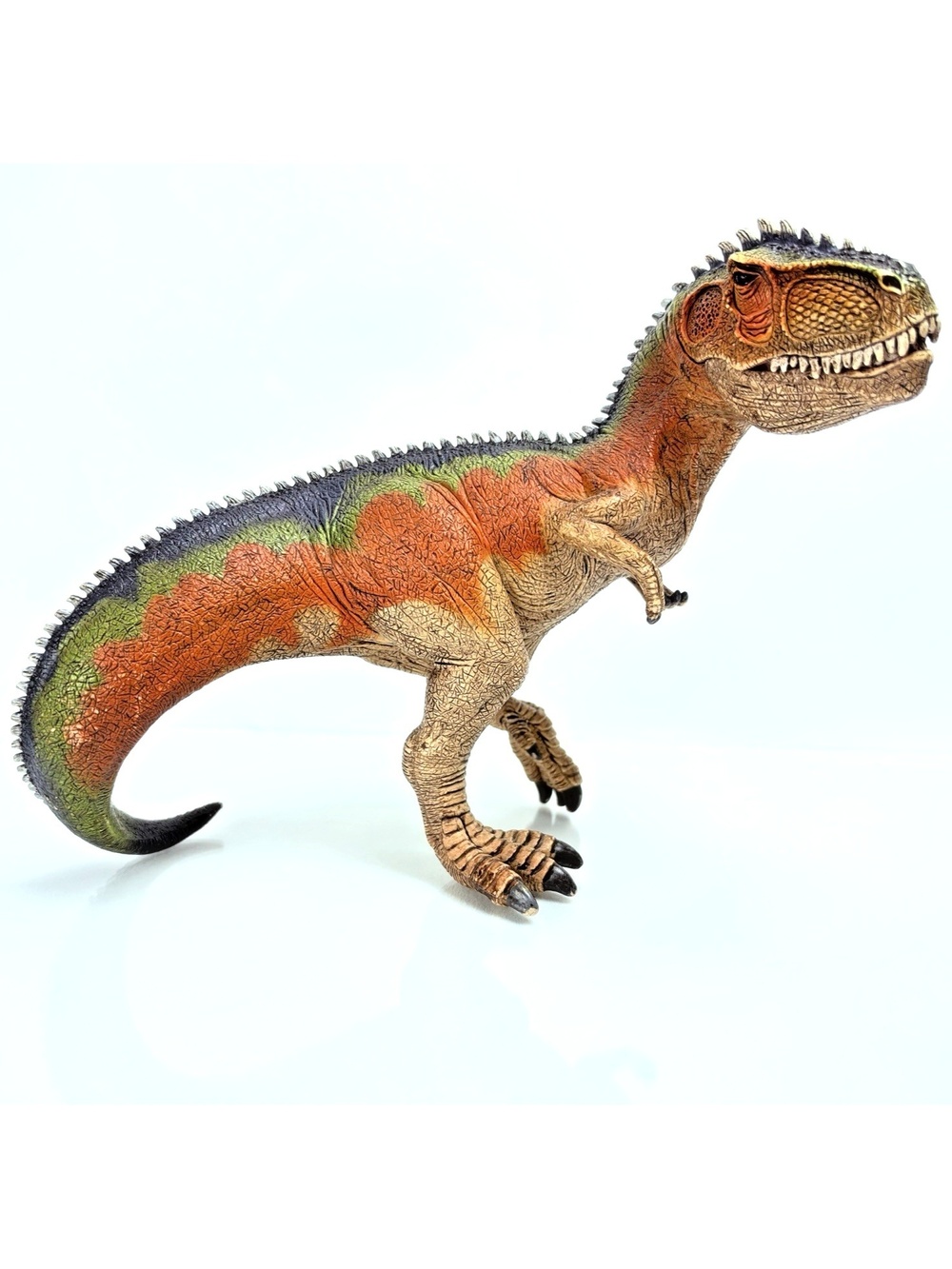 Schleich Gigantosaurus 2014 Figure Moving Jaw Dinosaur Retired Orange Green